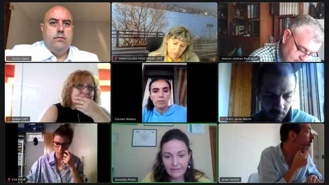 Reunión telemática de la Mesa de Turismo.