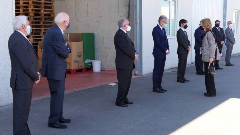 Visita de la reina Sof&iacute;a al Banco de Alimentos de &Aacute;vila.