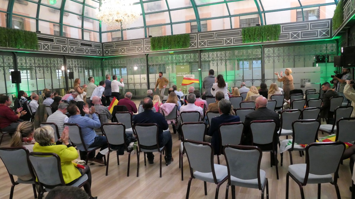 Gallardo en el acto de Vox en Ávila.