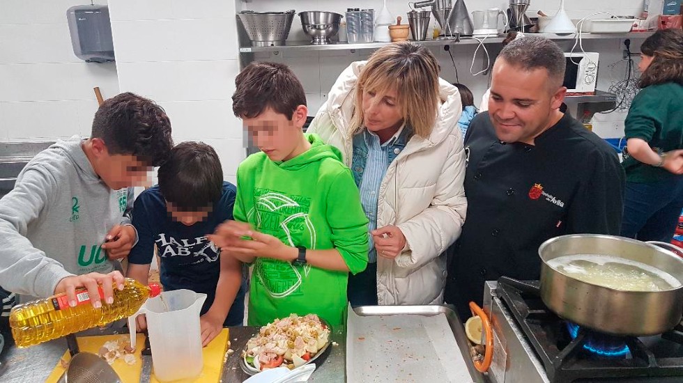 Taller de cocina del programa Kedada 3.0.