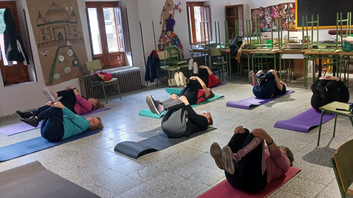 Taller de actividad física del programa 'Viviendo con apoyo'.