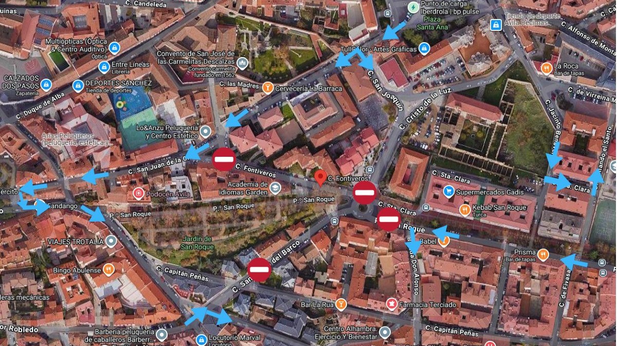 Desvíos y cortes de tráfico en torno a la glorieta de la Subdelegación de Defensa