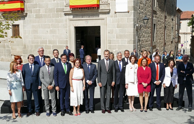 El rey Felipe celebra los 25 a&ntilde;os de las Ciudades Patrimonio, en &Aacute;vila en 2018.