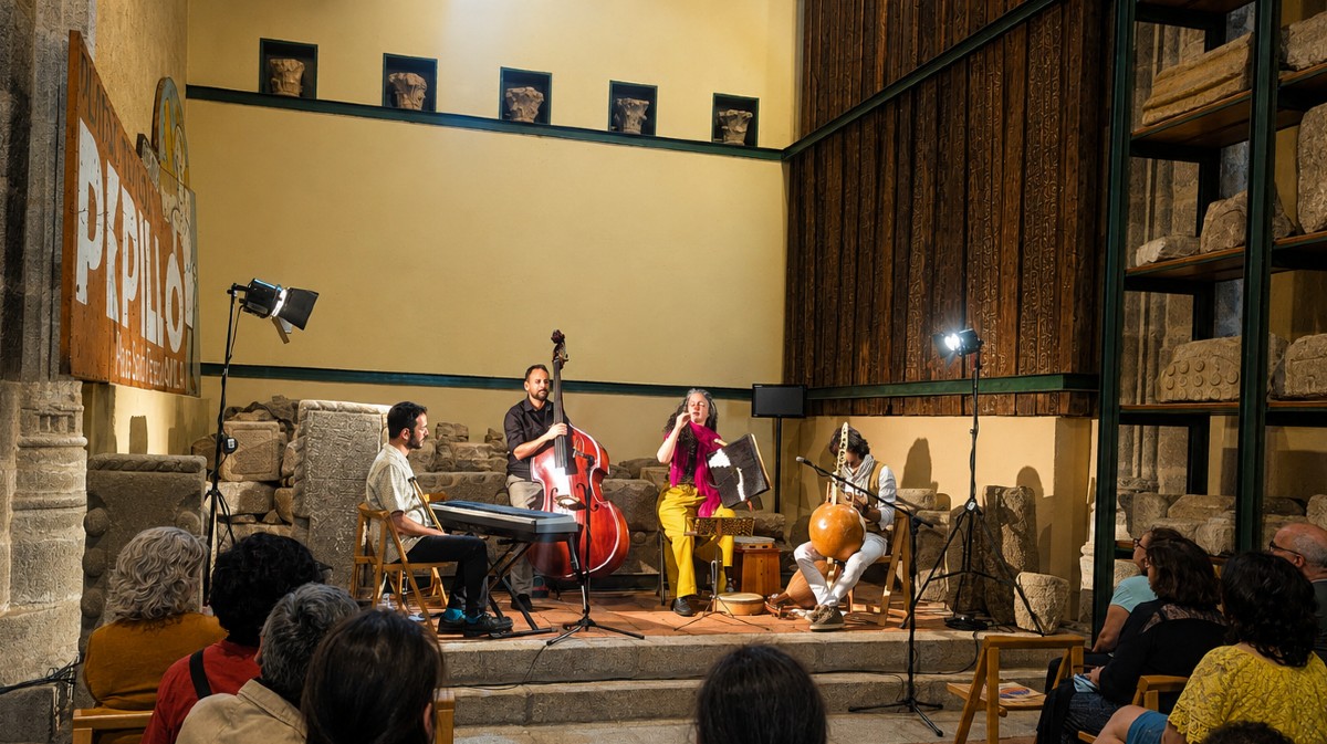 Recital de Evo&eacute;h Q-art en el almac&eacute;n visitable de Santo Tom&eacute; El Viejo del Museo de &Aacute;vila.