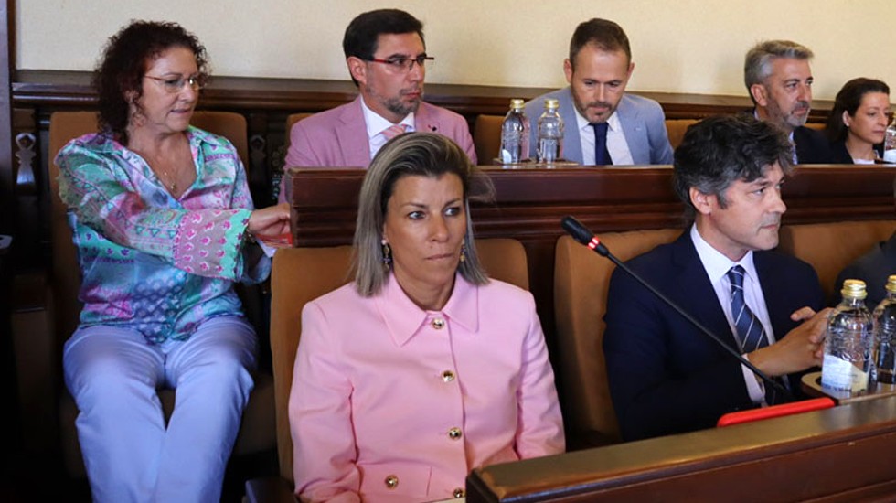 Eva Arias en un pleno municipal.