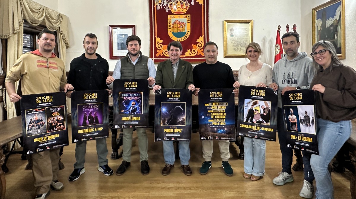 Presentaci&oacute;n de loc conciertos 'Noche de luna' en Arenas de San Pedro.