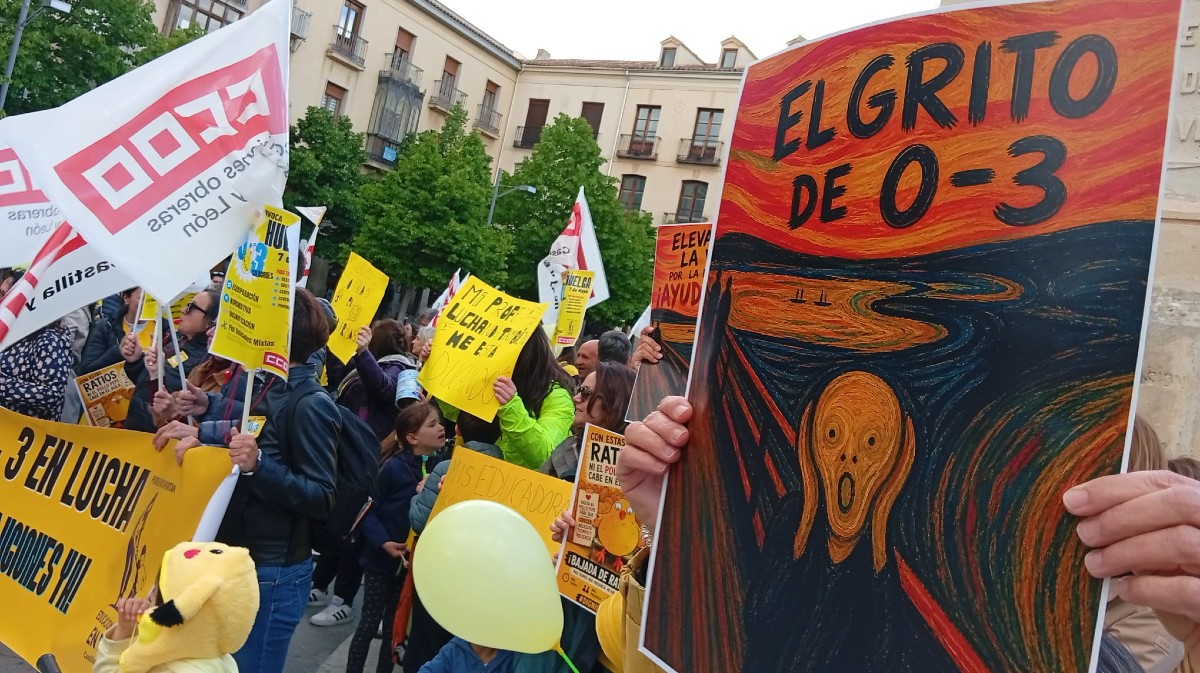 Concentraci&oacute;n de protesta de las educadores infantiles.