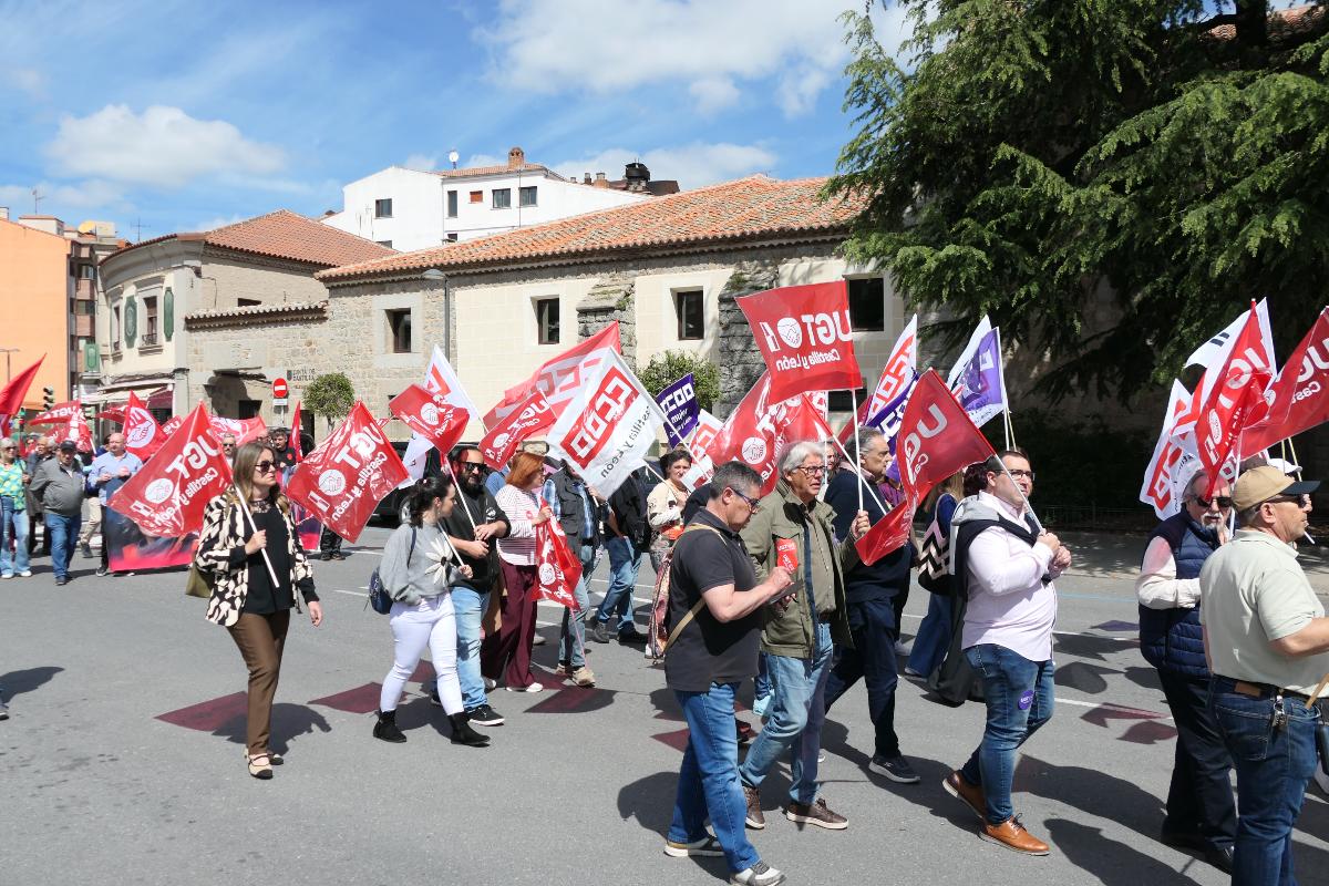 Manifestaci&oacute;n del Primero de Mayo en &Aacute;vila.