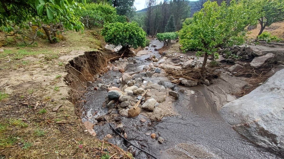 Da&ntilde;os por las lluvias torrenciales de Mombeltr&aacute;n.