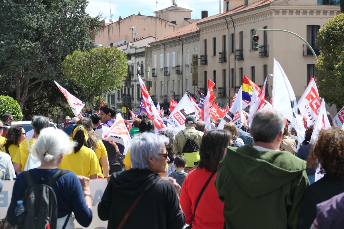 Manifestaci&oacute;n del Primero de Mayo en &Aacute;vila.