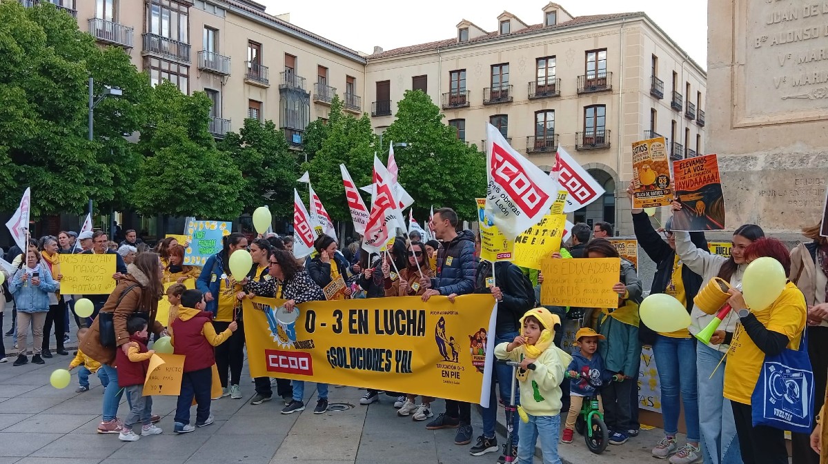 Concentraci&oacute;n de protesta de las educadores infantiles.