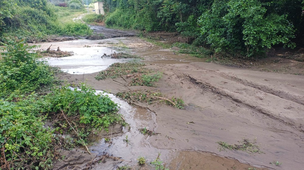 Da&ntilde;os por las lluvias torrenciales de Mombeltr&aacute;n.