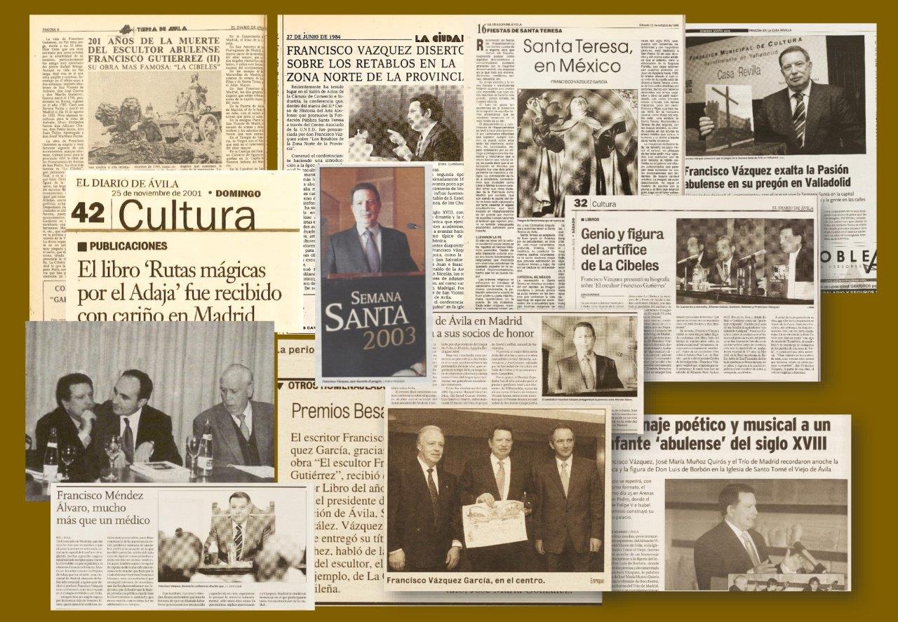 3. Reseñas de colaboraciones de Francisco Vázquez en el Diario de Ávila.