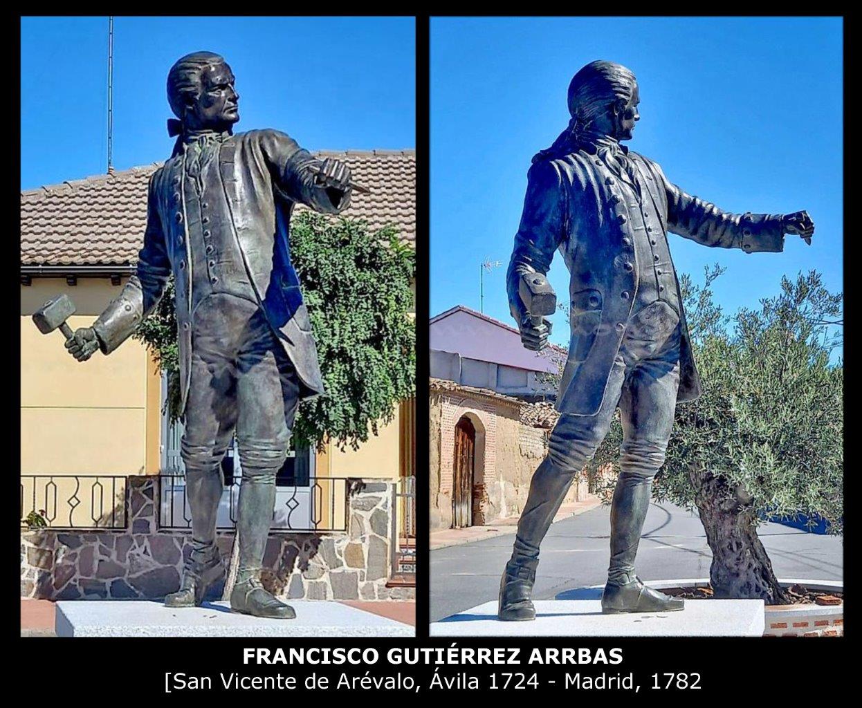10. Escultura del escultor Francisco Gutiérrez erigida en San Vicente de Arévalo, su pueblo natal.