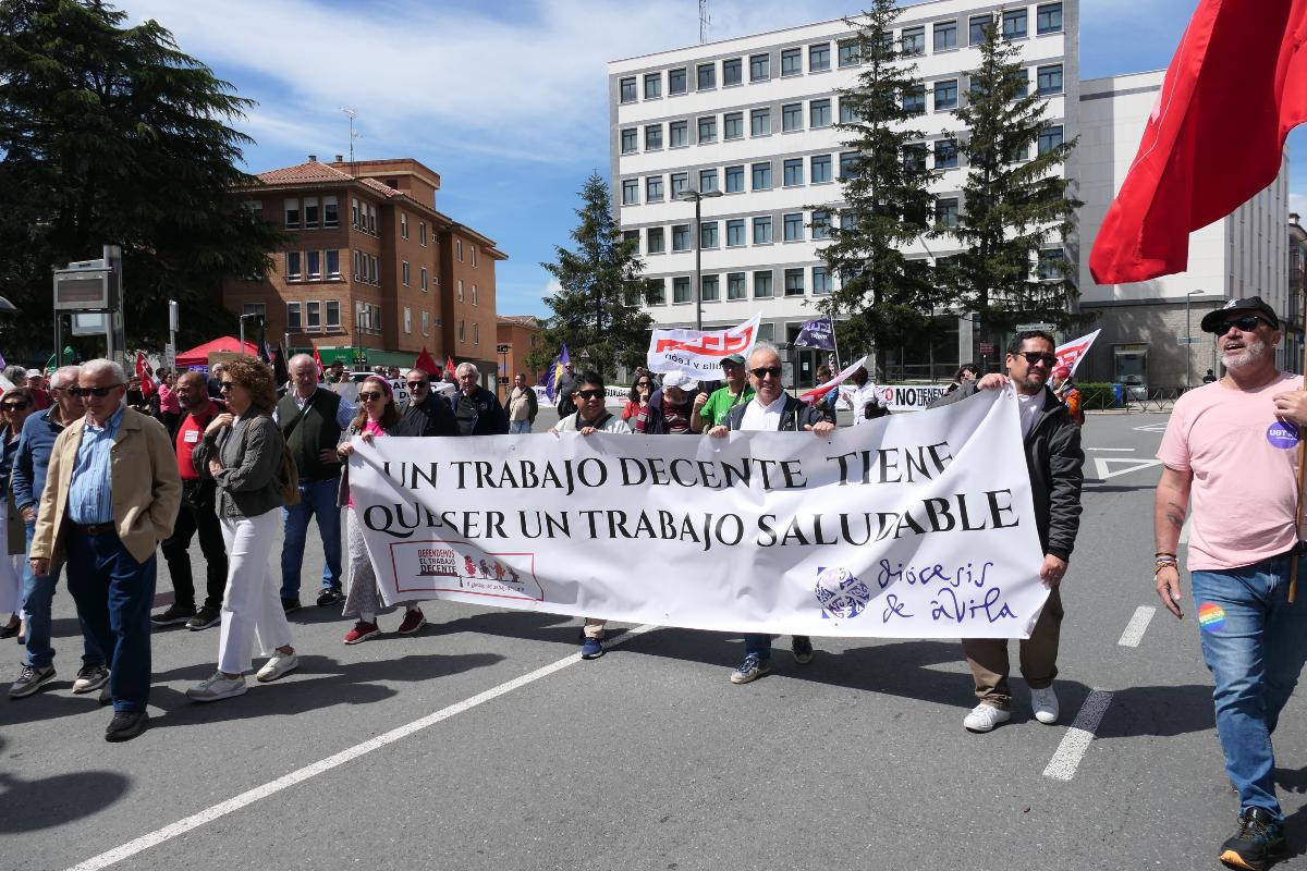 Manifestaci&oacute;n del Primero de Mayo en &Aacute;vila.