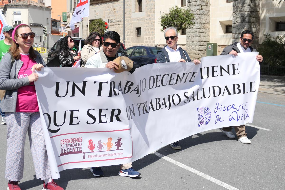 Manifestaci&oacute;n del Primero de Mayo en &Aacute;vila.