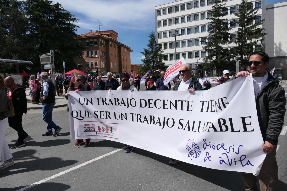 Manifestaci&oacute;n del Primero de Mayo en &Aacute;vila.