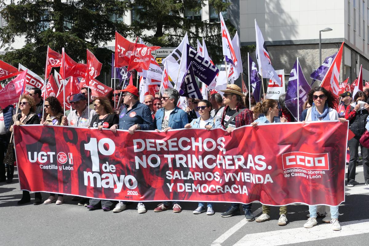 Manifestaci&oacute;n del Primero de Mayo en &Aacute;vila.