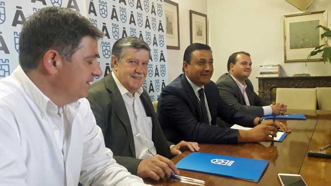 Santiago Pindado, Isidro Carrera, Carlos García y Eduardo Duque.