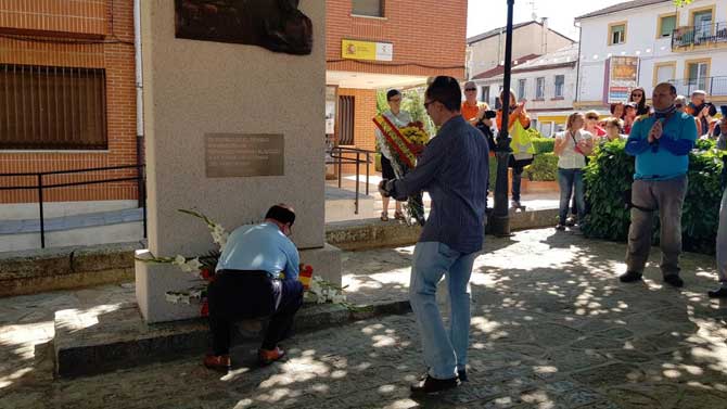 Homenaje motero de las fuerzas de seguridad a Fernando Trapero.