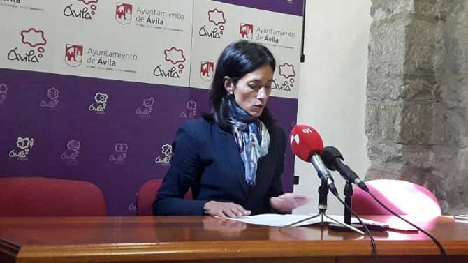 Patricia Rodr&iacute;guez tras la &uacute;ltima Junta de Gobierno.