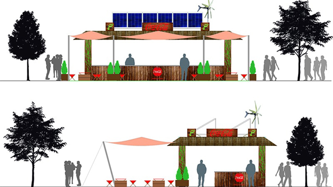 Dise&ntilde;o de la barra sostenible de Coca-Cola.