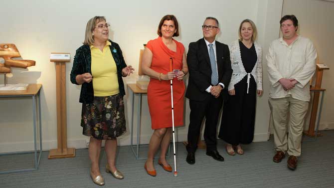 Exposición de Rubén González en el Museo Tiflológico de la ONCE.