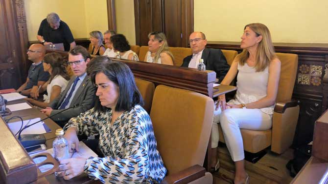 Sánchez-Reyes (izquierda) en el pleno de organización.