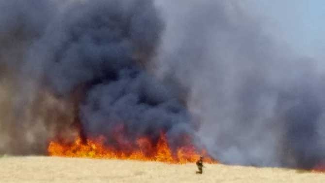 Incendio de cereales en Las Berlanas.