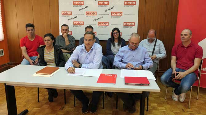 Delegados sindicales de CCOO en el Ayuntamiento de Ávila.