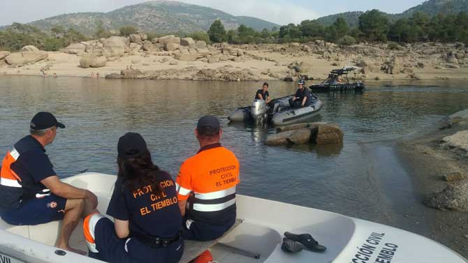 Búsqueda de hombre desaparecido en el embalse de El Burguillo.