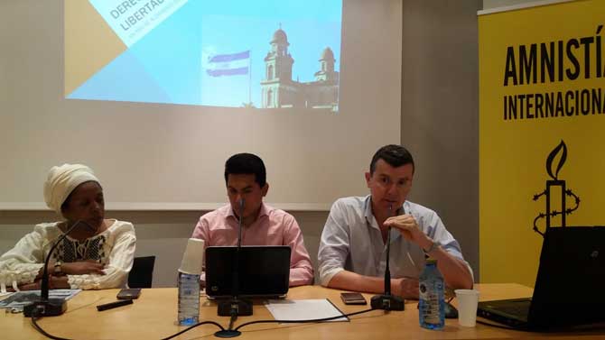 Acto en solidaridad con Nicaragua en Ávila.