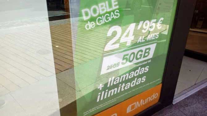 Imagen promocional de una oferta de telecomunicaciones.