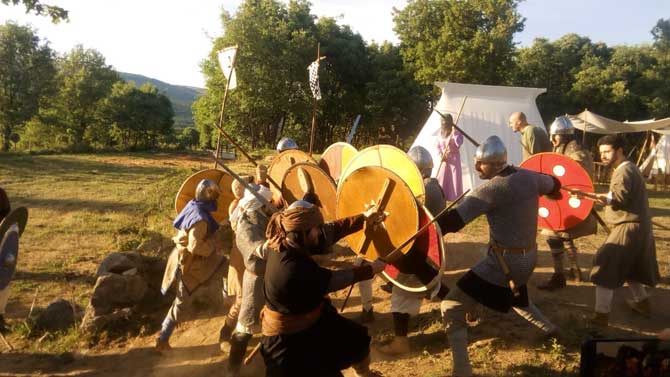 Recreación de la batalla de la Vega del Escobar en Umbrías.