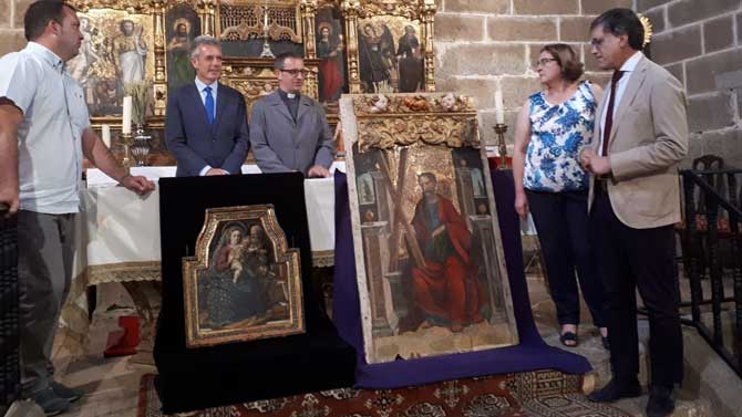 Retablos restaurados de Horcajo y Villaflor.