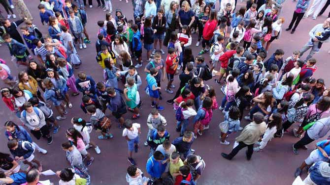 Imagen de archivo de alumnos en el Colegio Pablo VI.