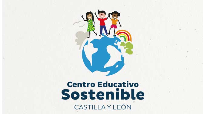 Sello de centro educativo sostenible.