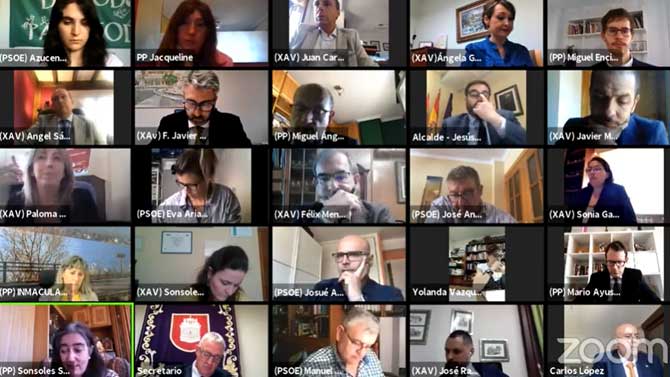 Pleno telemático de mayo en el Ayuntamiento de Ávila.