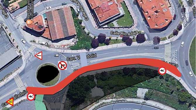 Corte de tráfico en la calle Jorge Ruiz de Santayana.