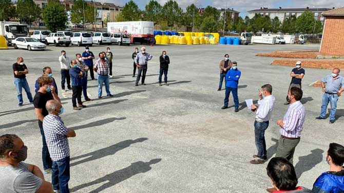 Comienzo del programa Elmet en el Parque de Maquinaria de la Diputaci&oacute;n.