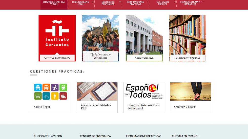 Portal sobre la enseñanza del español en Castilla y León.