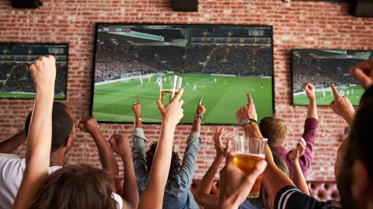 Aficionados presencian un partido de f&uacute;tbol.
