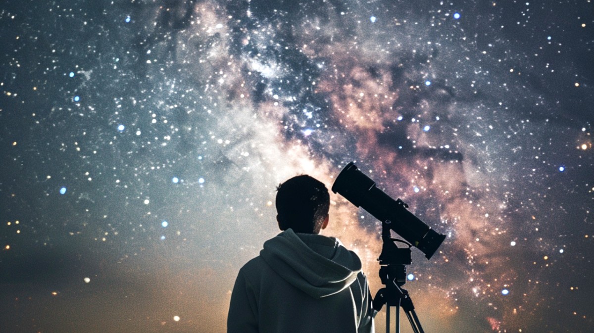 Observación astronómica con telescopios en el Centro Medioambiental San Nicolás