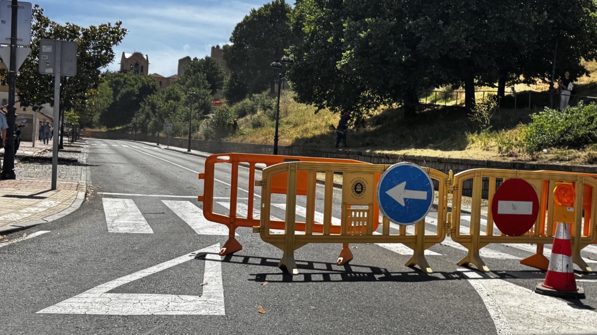 Corte de tr&aacute;fico en la avenida de Madrid