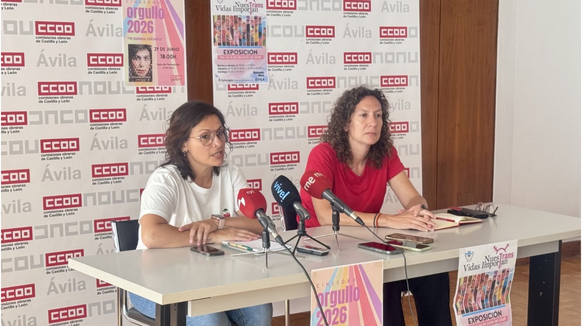 Cristina Garc&iacute;a y Laura Mayo, responsables de pol&iacute;ticas LGTBIQ+ de CCOO