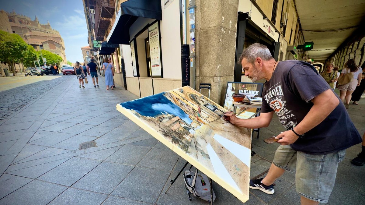 Participante en el Certamen de Pintura R&aacute;pida Ciudad de &Aacute;vila.