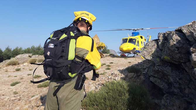 Extinción del incendio de Sotillo de la Adrada el fin de semana.