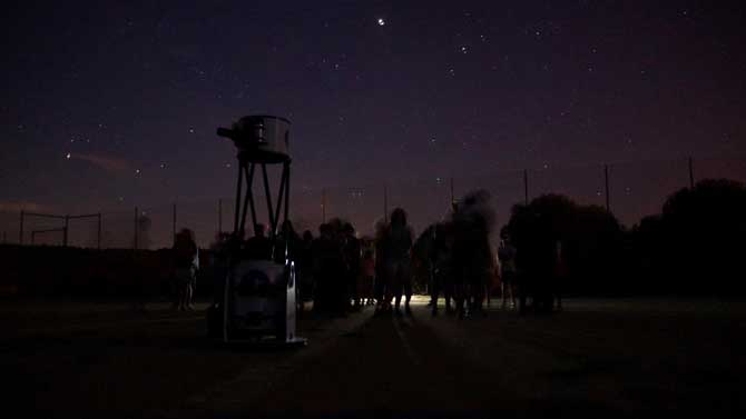 Actividad de astronomía en Cebreros.