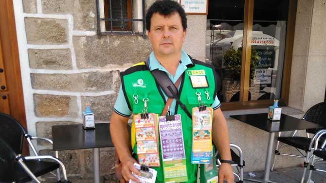 Antonio del Peso, vendedor de la ONCE en el Valle del Alberche.