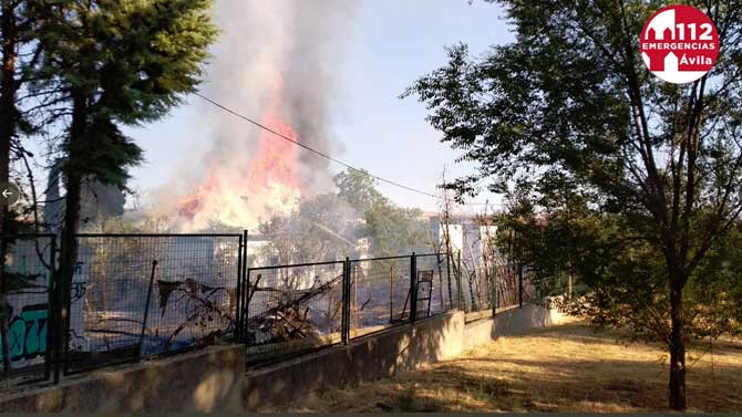 Incendio en la antigua subestación eléctrica.